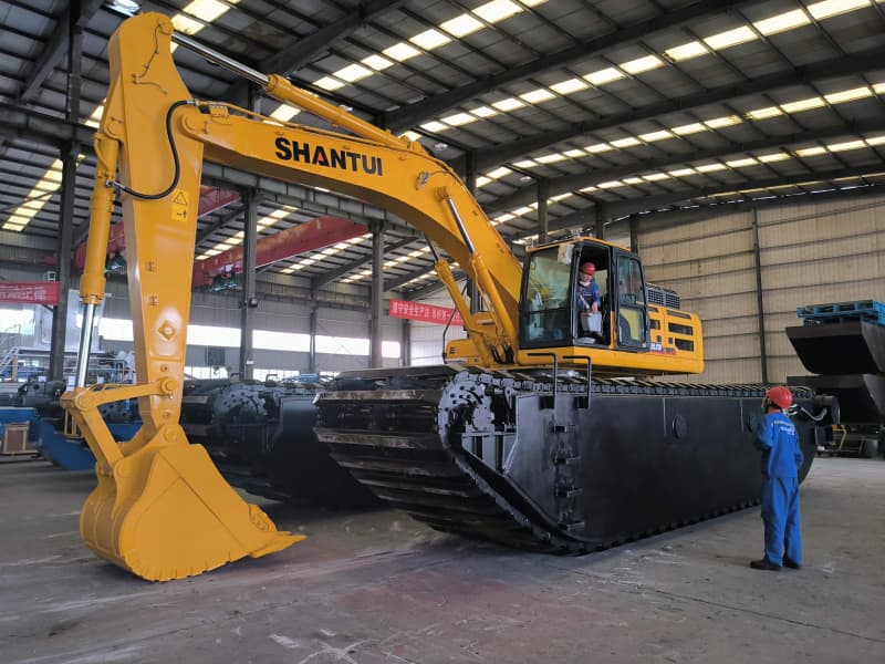 Nehir, göl ve liman tarama işleri için 5-40 tonluk amfibik tarama ekskavatörü.