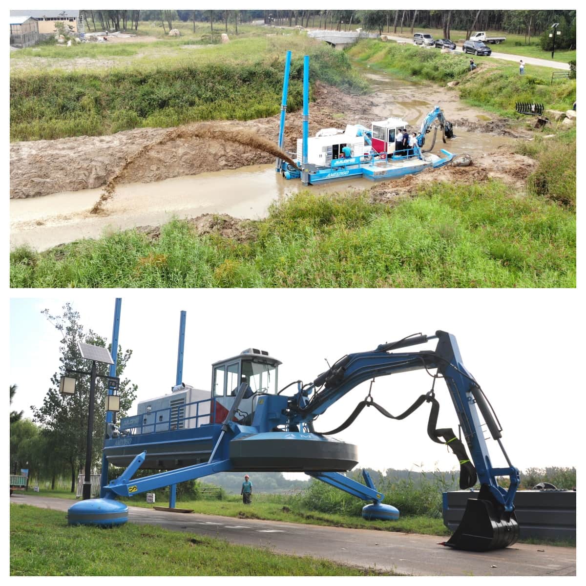 Self Propelled Amphibious Mutli-Functional Dredger (500 m3/h) for Shallow Water Area Self Propelled Amphibious Mutli-Functional Dredger (500 m3/h) for Shallow Water Area